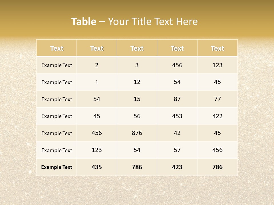 Pattern Seasonal Gold PowerPoint Template