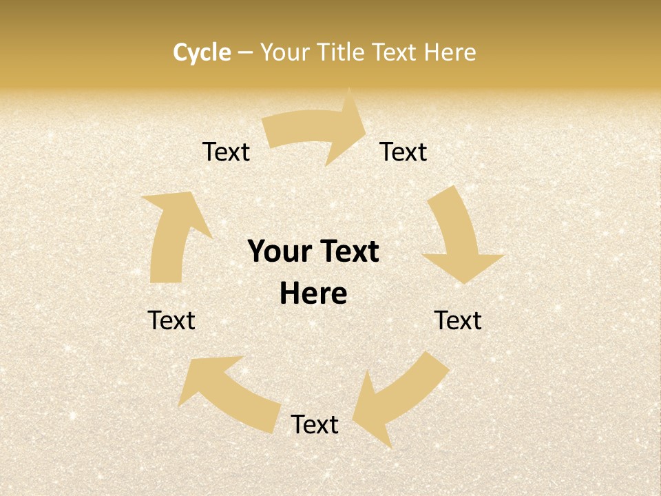 Pattern Seasonal Gold PowerPoint Template
