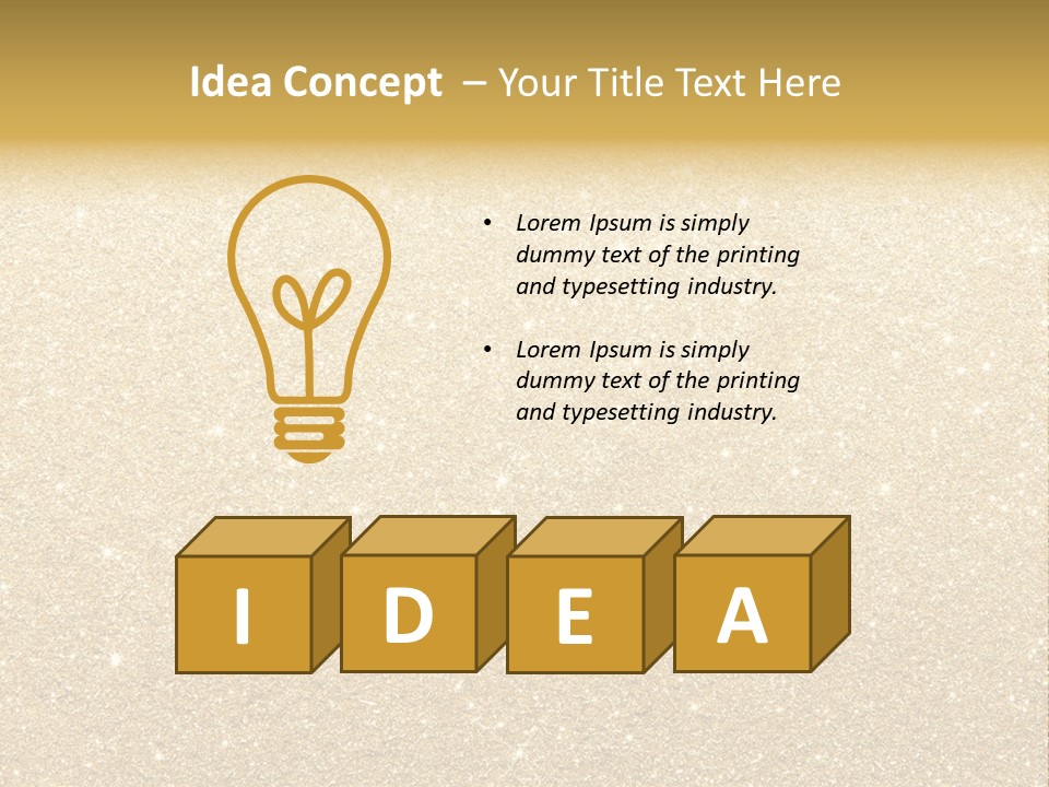 Pattern Seasonal Gold PowerPoint Template