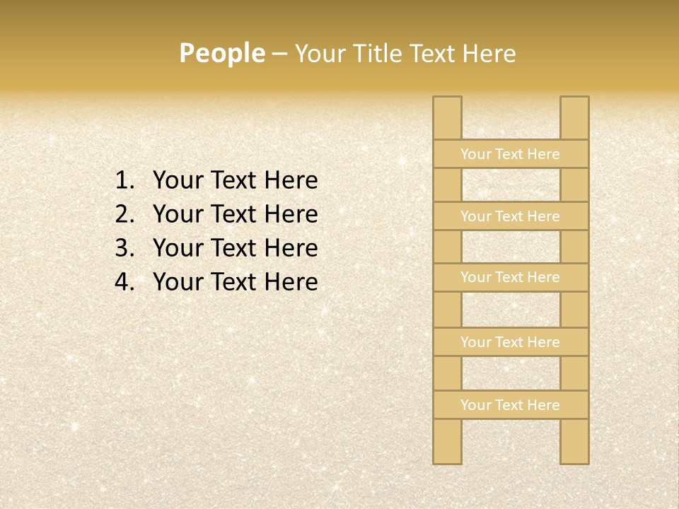 Pattern Seasonal Gold PowerPoint Template