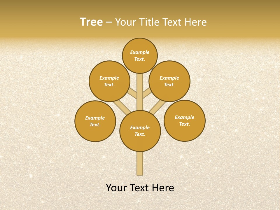 Pattern Seasonal Gold PowerPoint Template