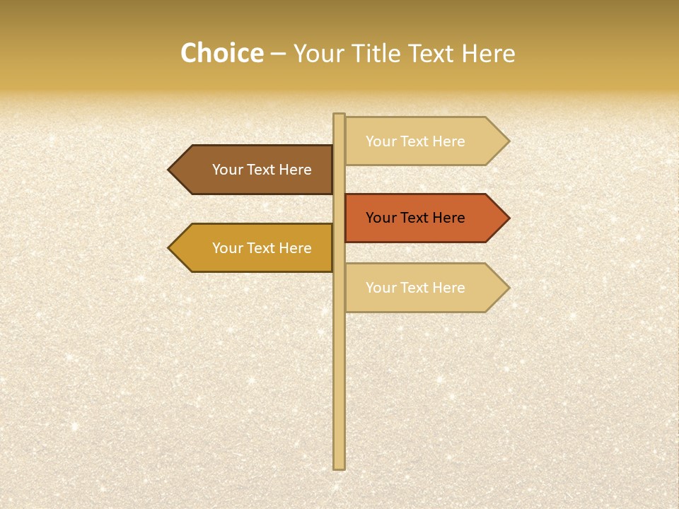 Pattern Seasonal Gold PowerPoint Template