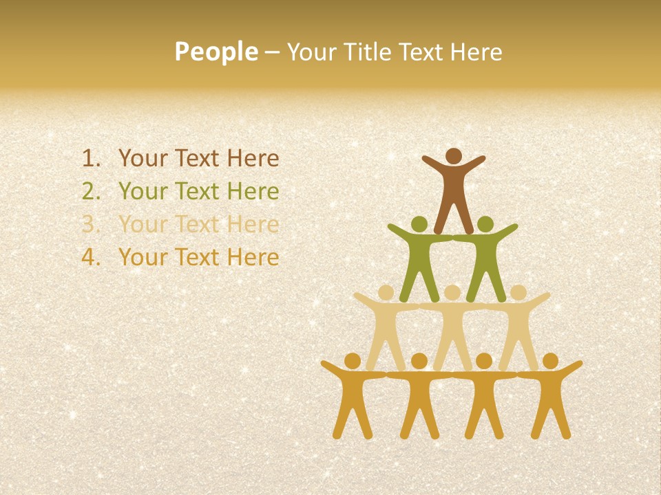 Pattern Seasonal Gold PowerPoint Template