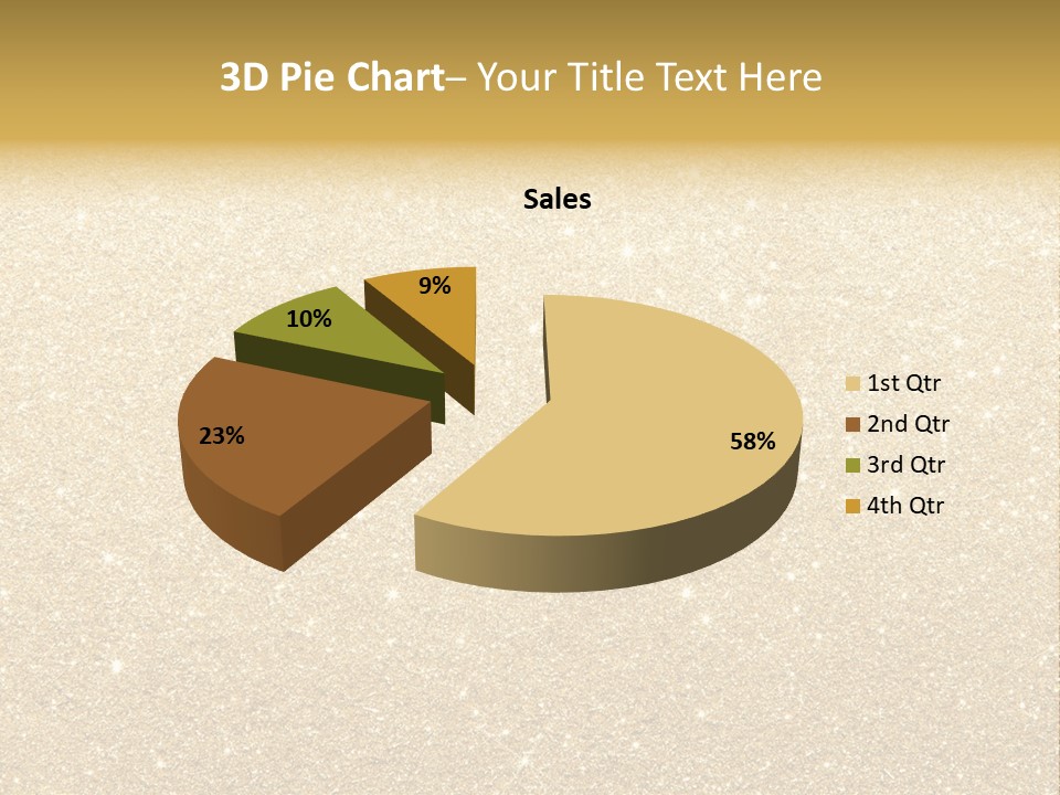 Pattern Seasonal Gold PowerPoint Template