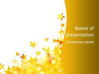 A Yellow And White Background With Stars PowerPoint Template