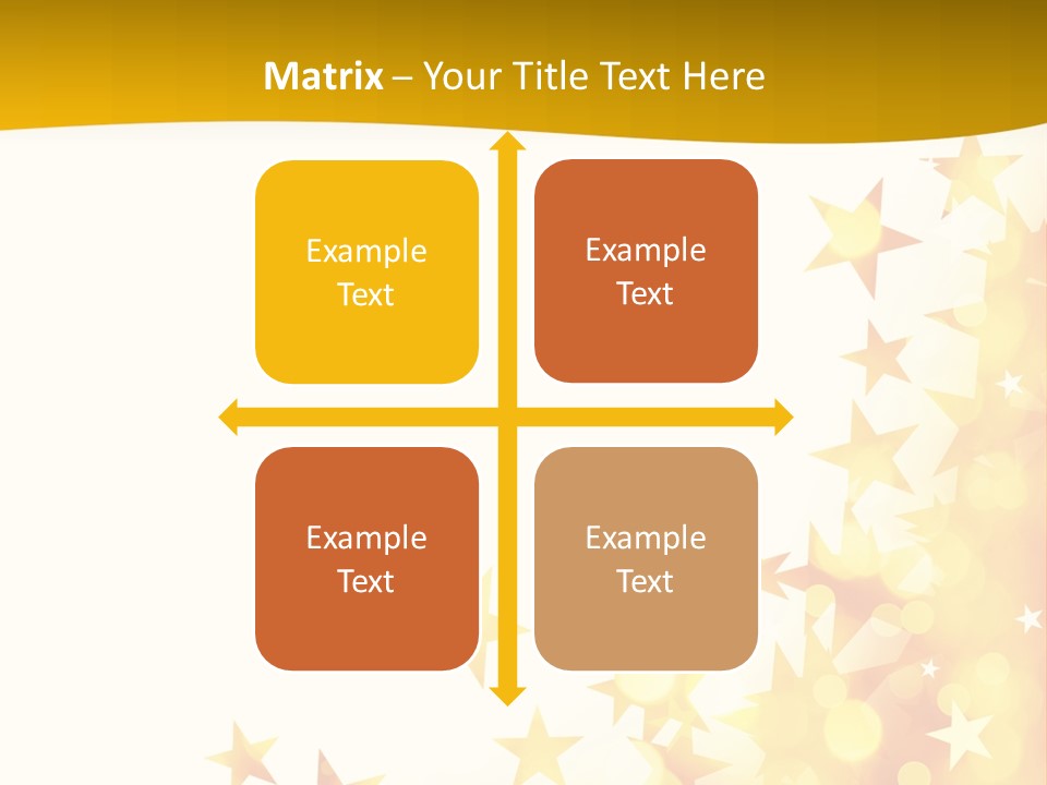 A Yellow And White Background With Stars PowerPoint Template