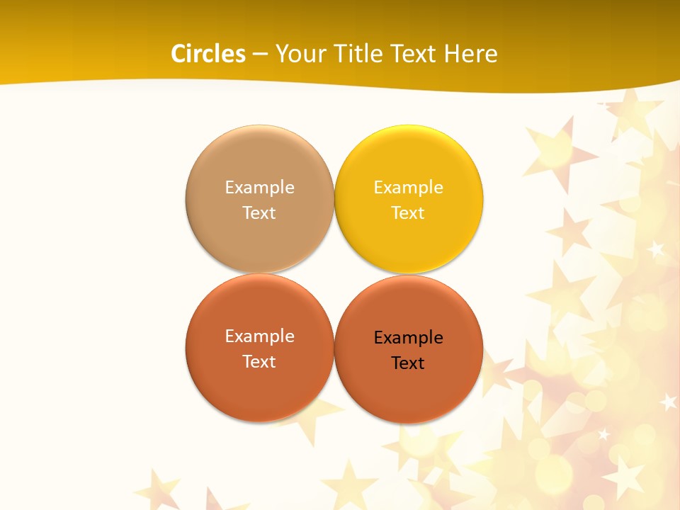 A Yellow And White Background With Stars PowerPoint Template