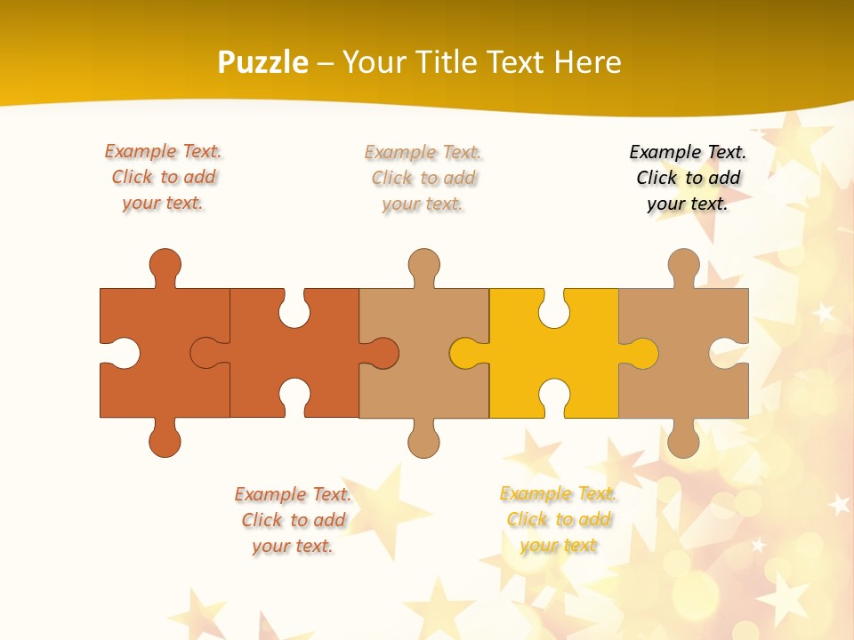 A Yellow And White Background With Stars PowerPoint Template