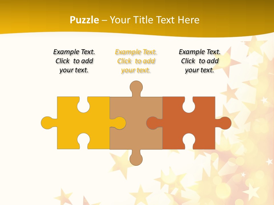 A Yellow And White Background With Stars PowerPoint Template