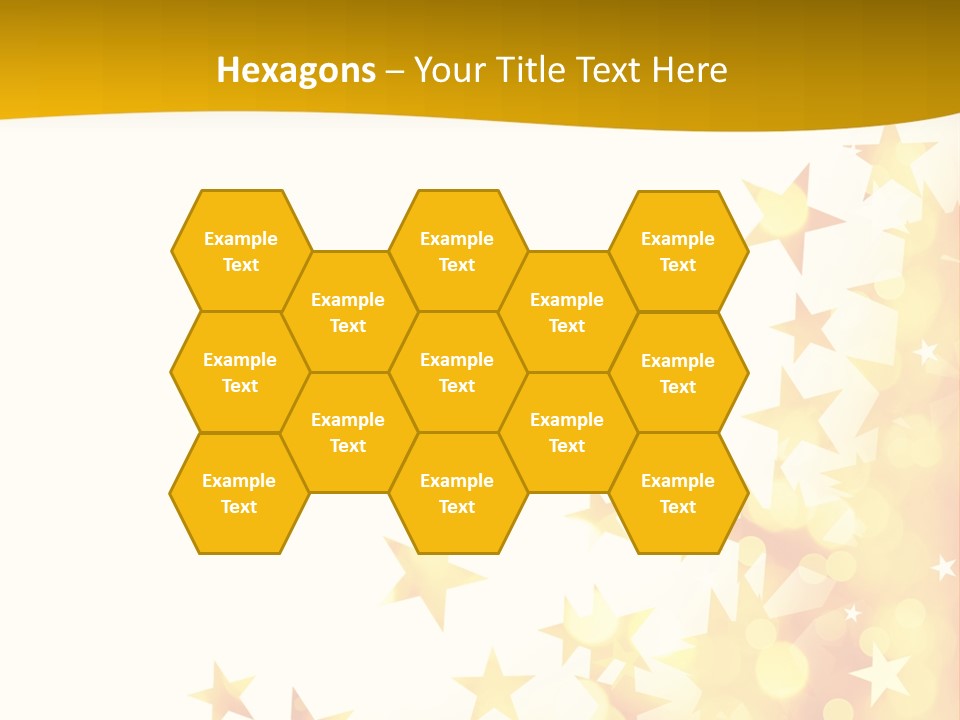 A Yellow And White Background With Stars PowerPoint Template