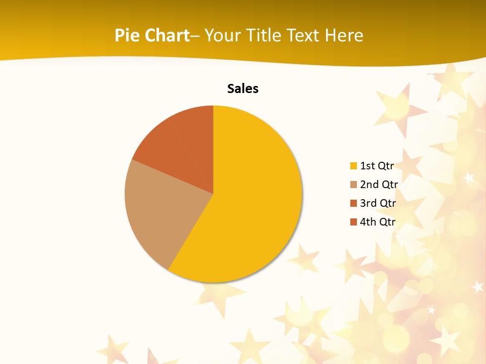 A Yellow And White Background With Stars PowerPoint Template