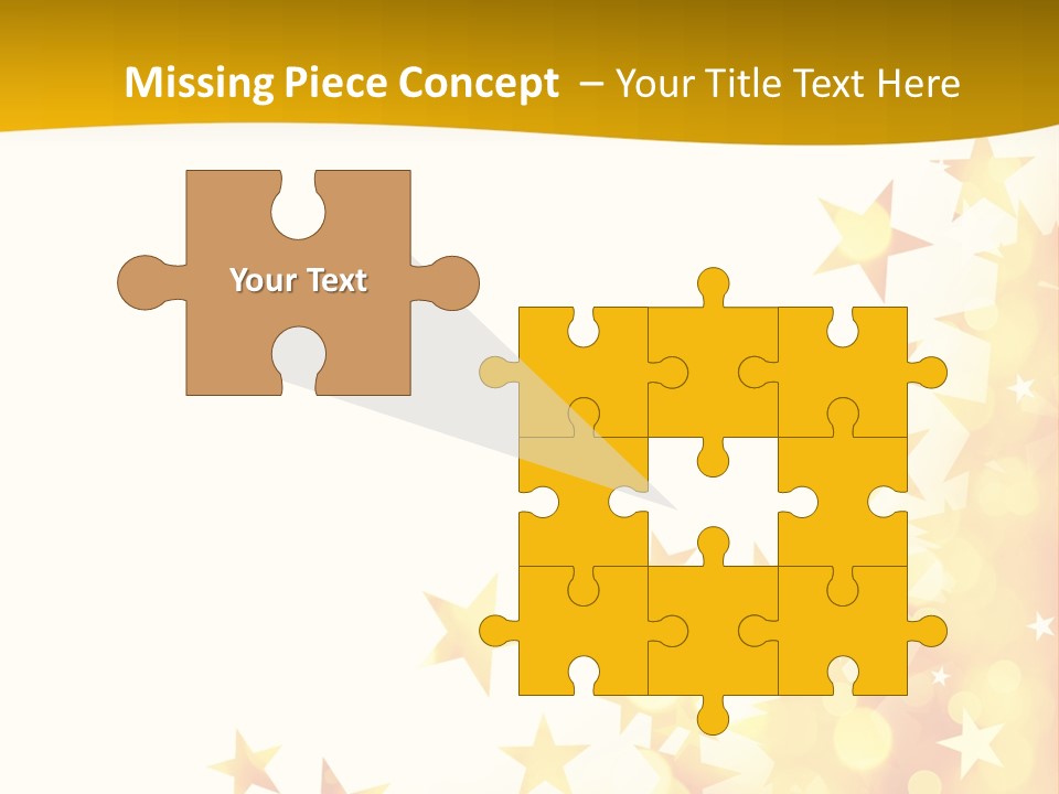 A Yellow And White Background With Stars PowerPoint Template