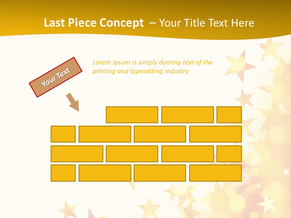 A Yellow And White Background With Stars PowerPoint Template