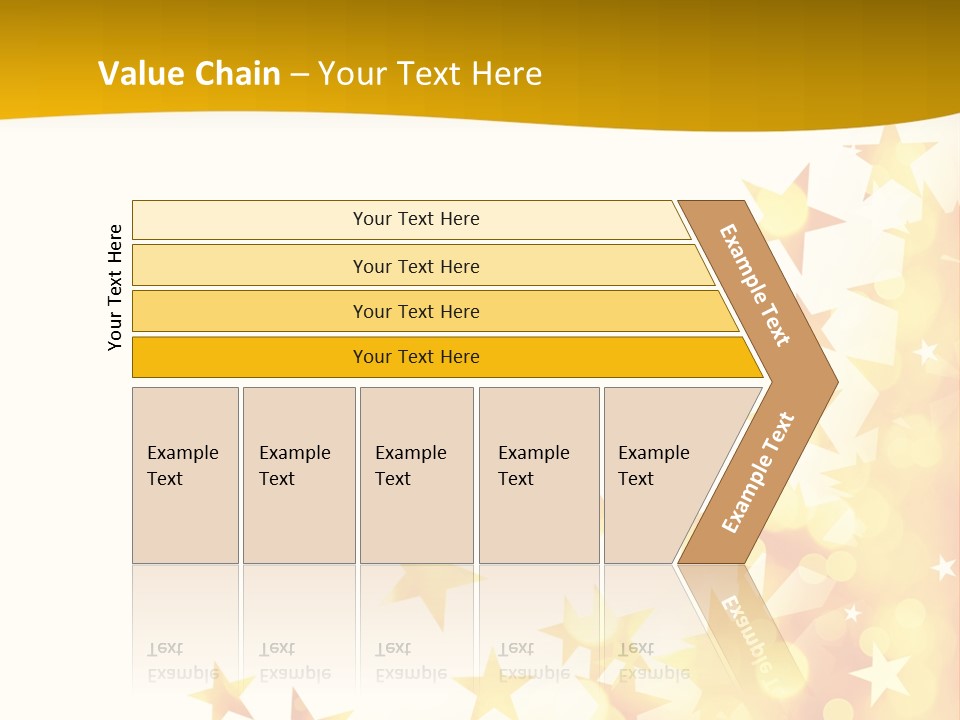 A Yellow And White Background With Stars PowerPoint Template