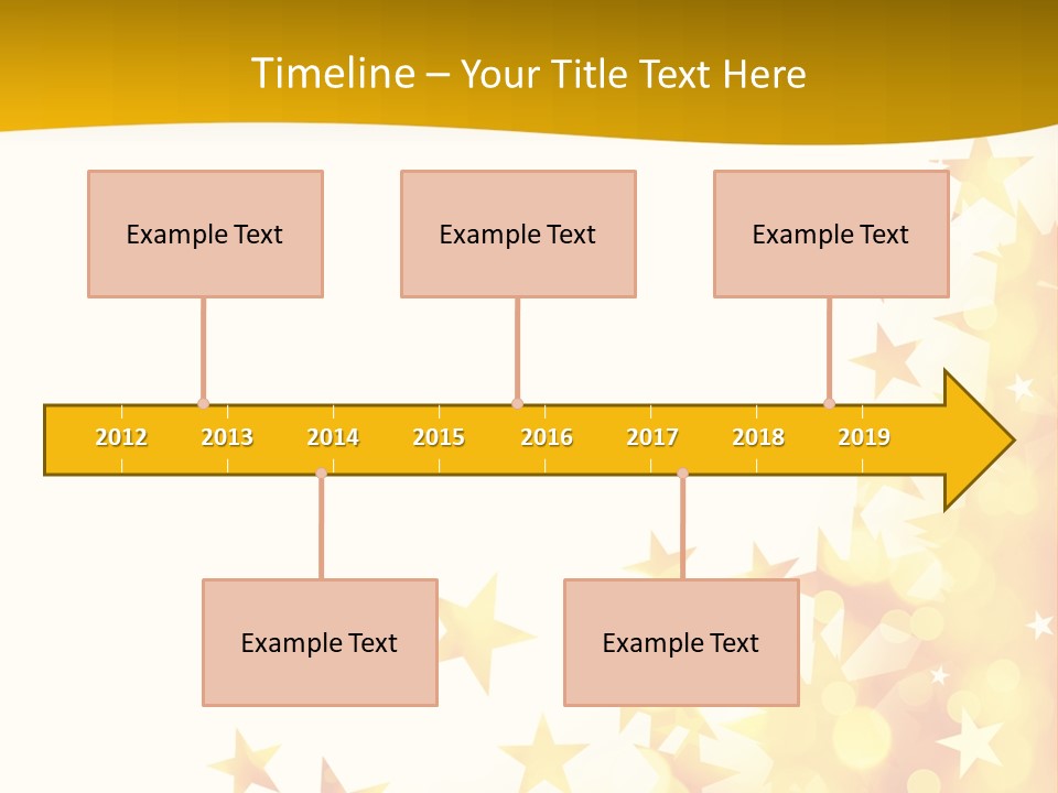 A Yellow And White Background With Stars PowerPoint Template