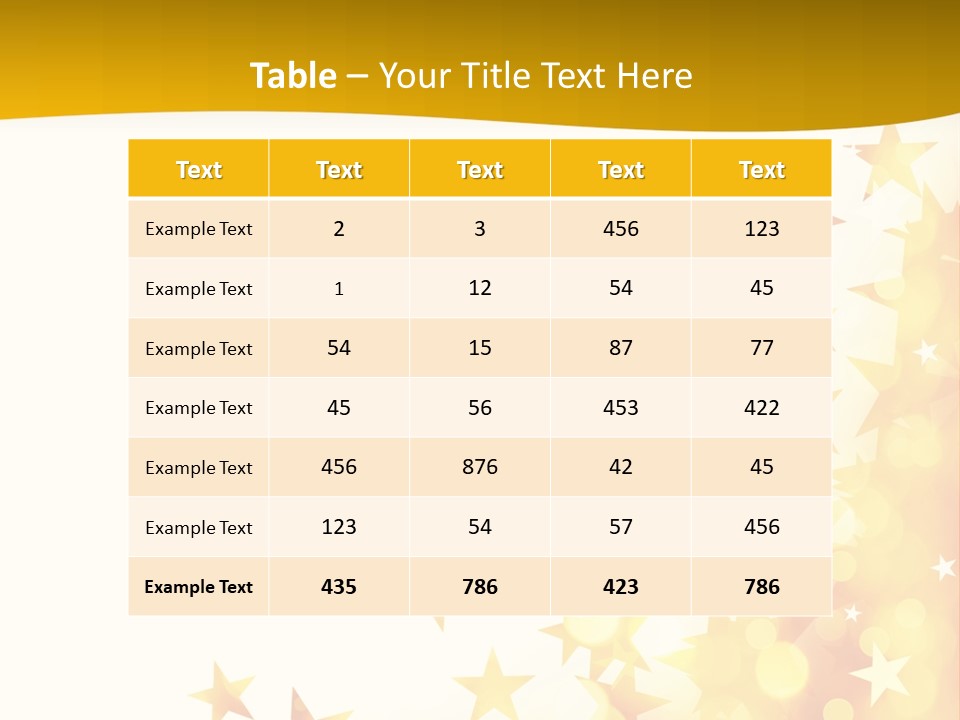 A Yellow And White Background With Stars PowerPoint Template