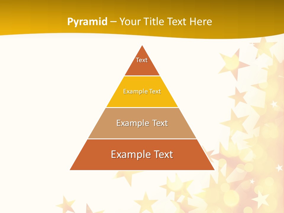 A Yellow And White Background With Stars PowerPoint Template