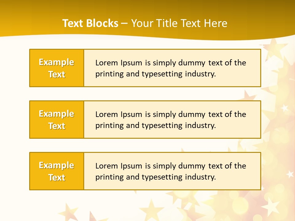 A Yellow And White Background With Stars PowerPoint Template