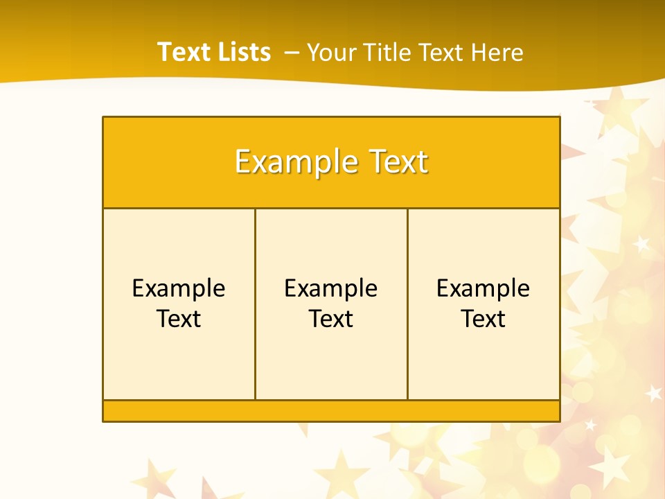 A Yellow And White Background With Stars PowerPoint Template