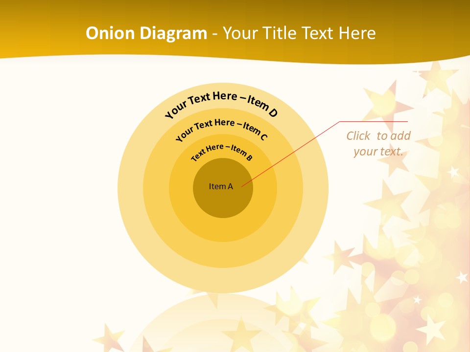 A Yellow And White Background With Stars PowerPoint Template