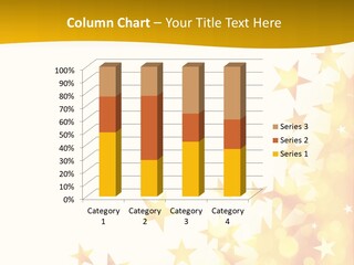 A Yellow And White Background With Stars PowerPoint Template