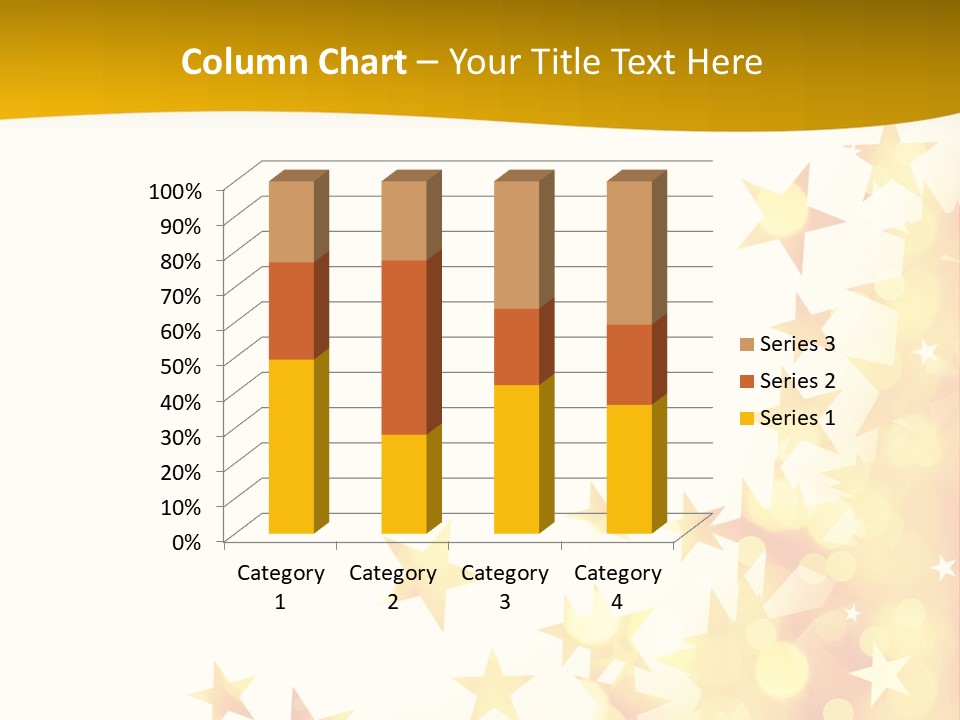A Yellow And White Background With Stars PowerPoint Template