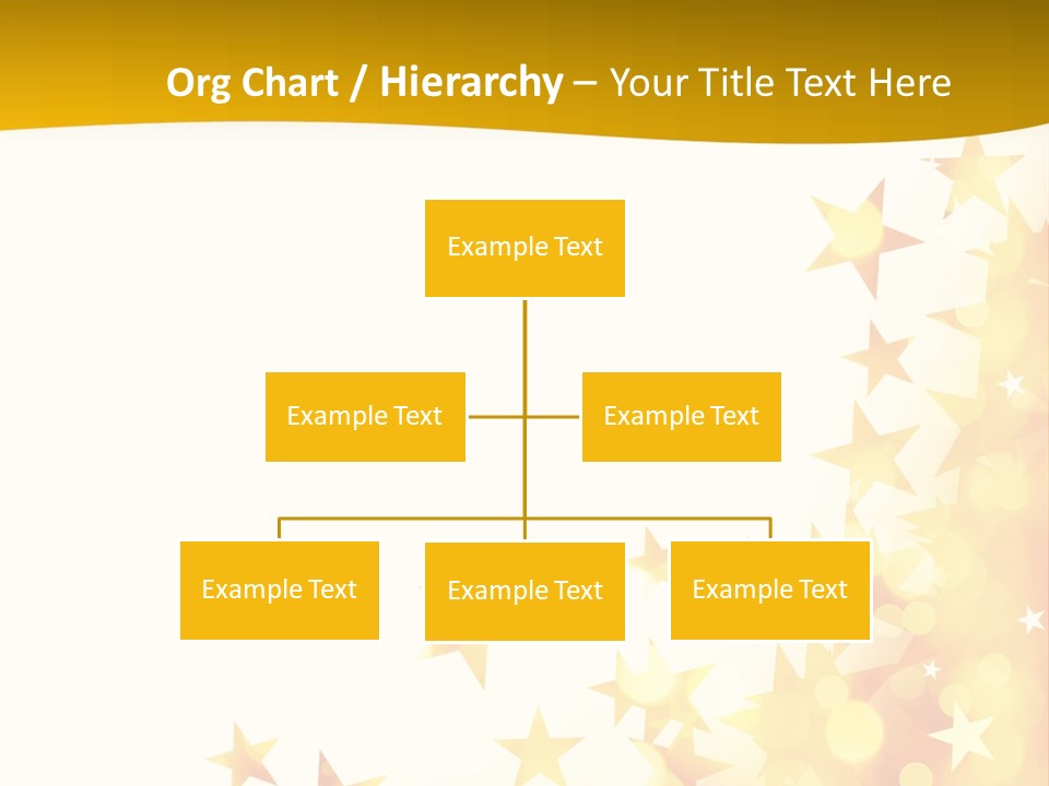 A Yellow And White Background With Stars PowerPoint Template
