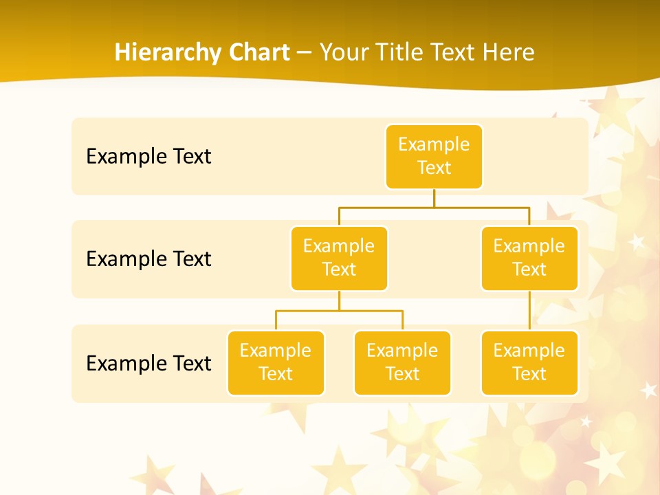 A Yellow And White Background With Stars PowerPoint Template