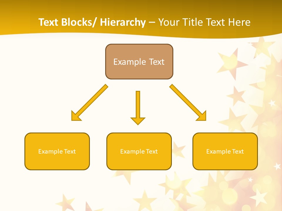 A Yellow And White Background With Stars PowerPoint Template