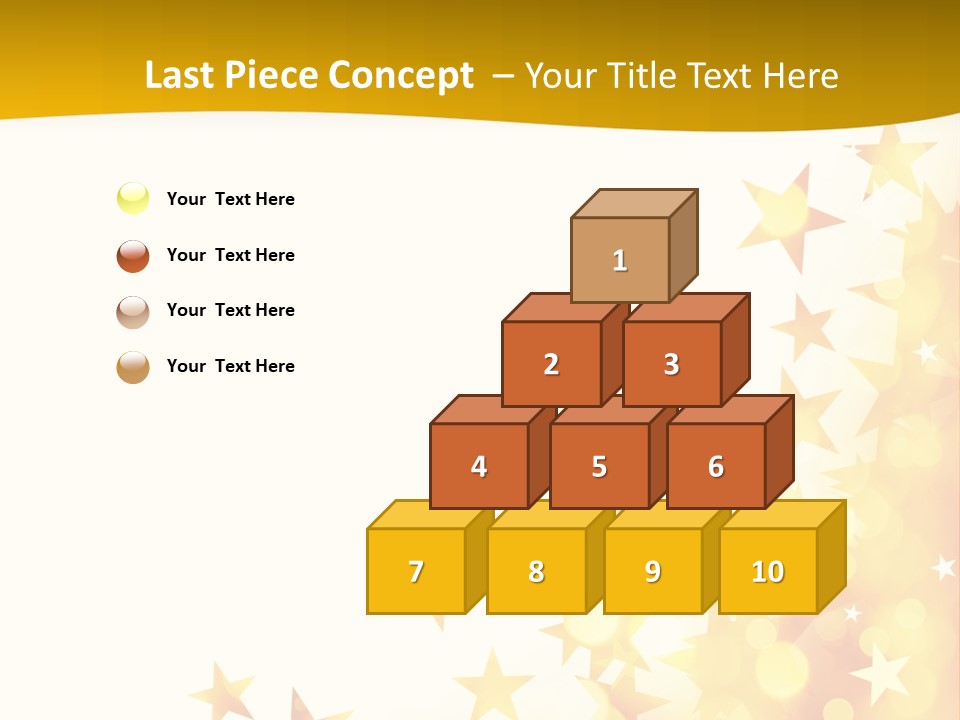 A Yellow And White Background With Stars PowerPoint Template