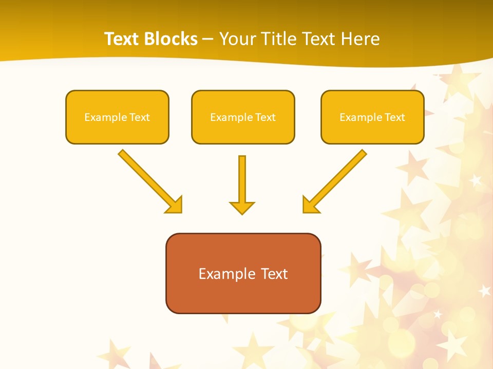 A Yellow And White Background With Stars PowerPoint Template