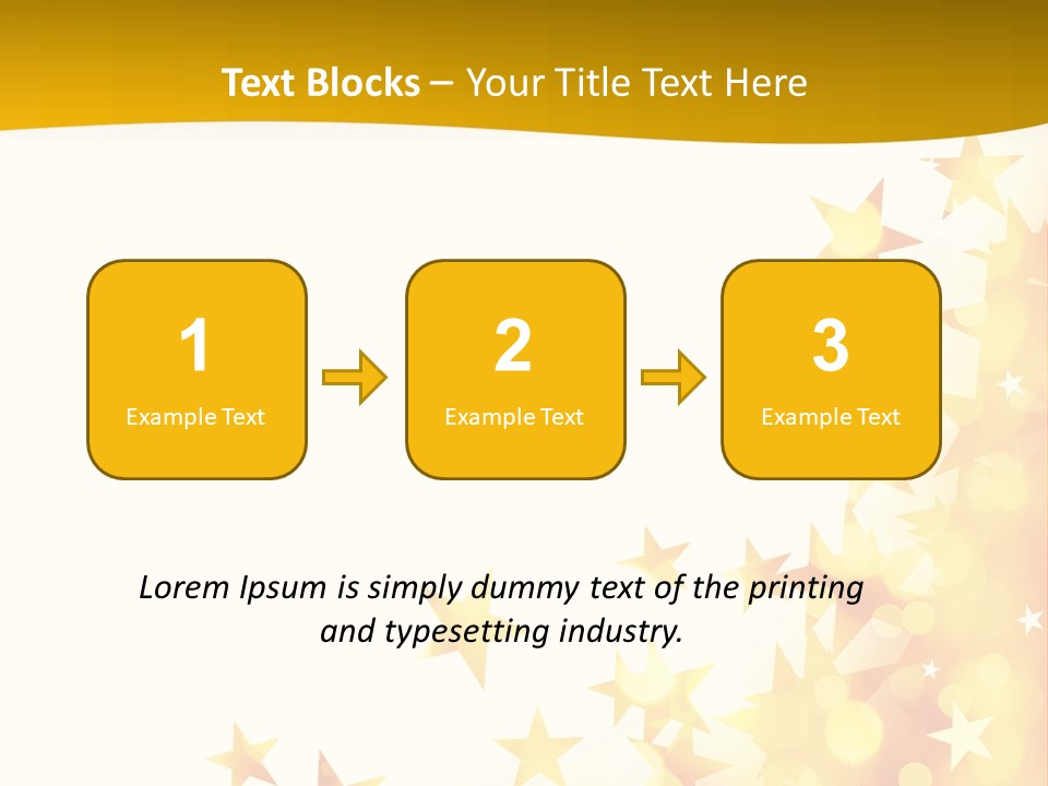 A Yellow And White Background With Stars PowerPoint Template