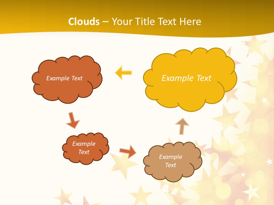 A Yellow And White Background With Stars PowerPoint Template