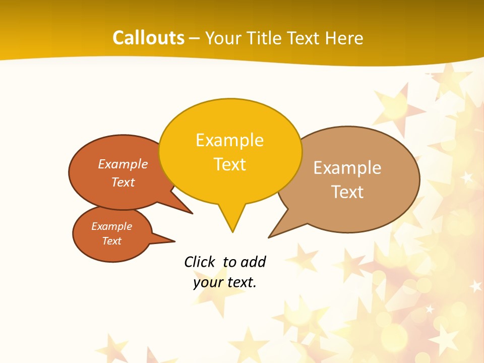 A Yellow And White Background With Stars PowerPoint Template