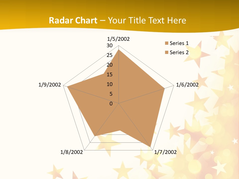 A Yellow And White Background With Stars PowerPoint Template