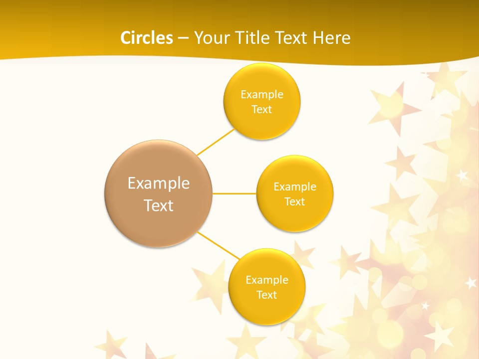 A Yellow And White Background With Stars PowerPoint Template