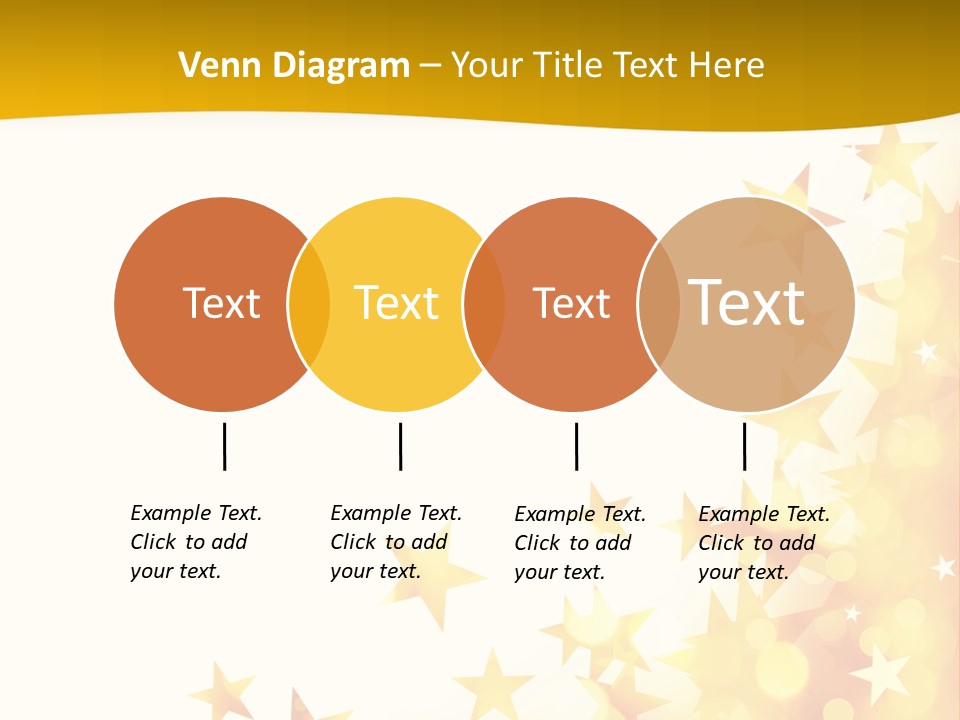 A Yellow And White Background With Stars PowerPoint Template