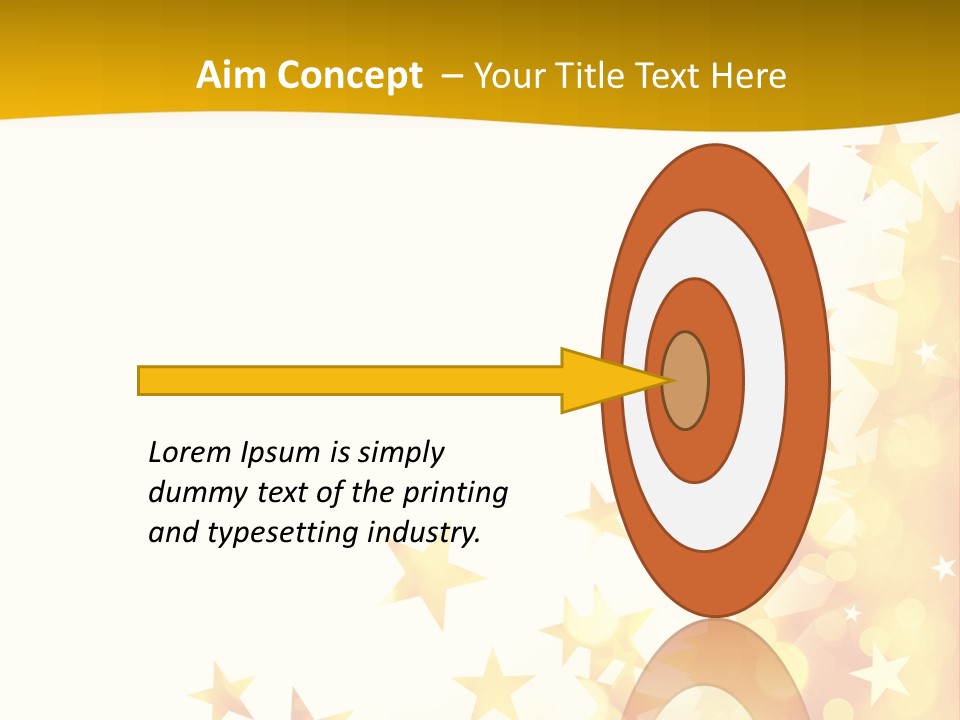 A Yellow And White Background With Stars PowerPoint Template