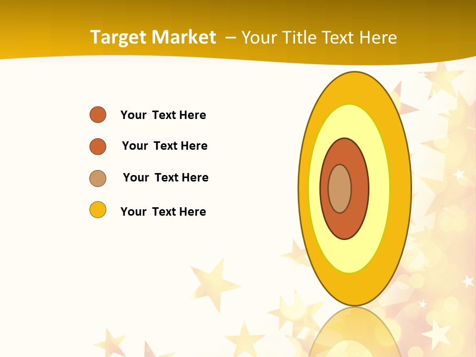 A Yellow And White Background With Stars PowerPoint Template