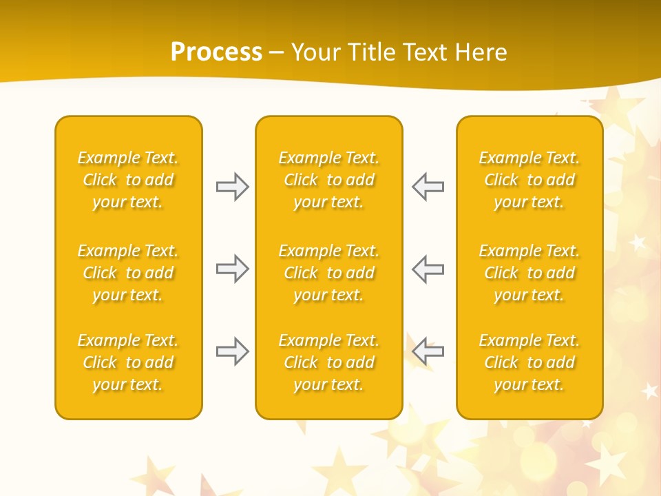 A Yellow And White Background With Stars PowerPoint Template