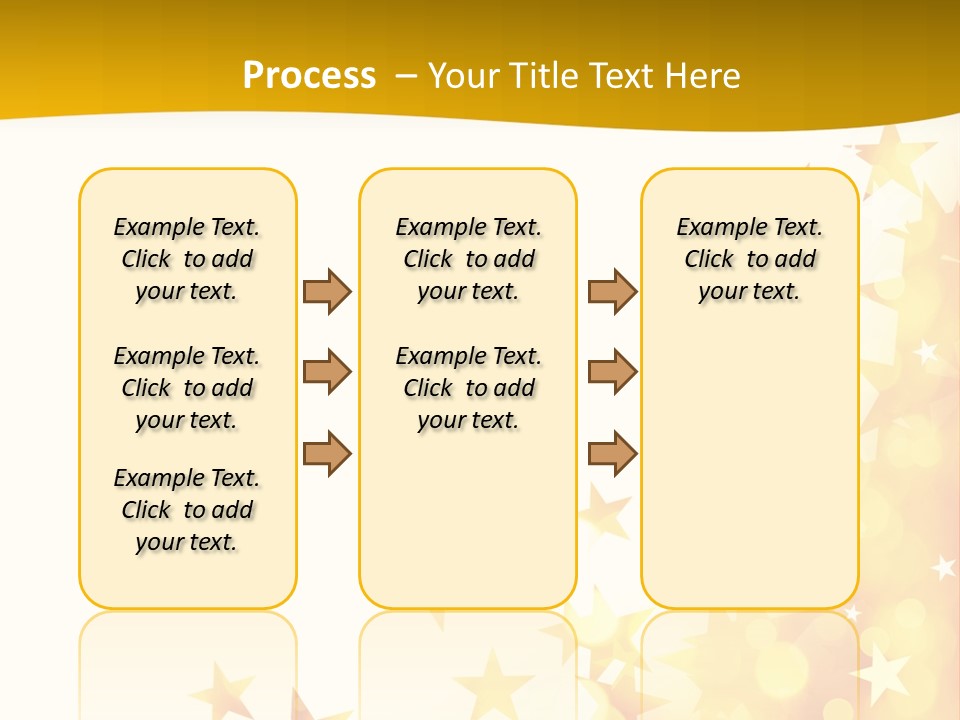 A Yellow And White Background With Stars PowerPoint Template