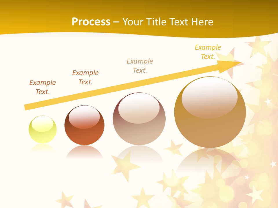 A Yellow And White Background With Stars PowerPoint Template