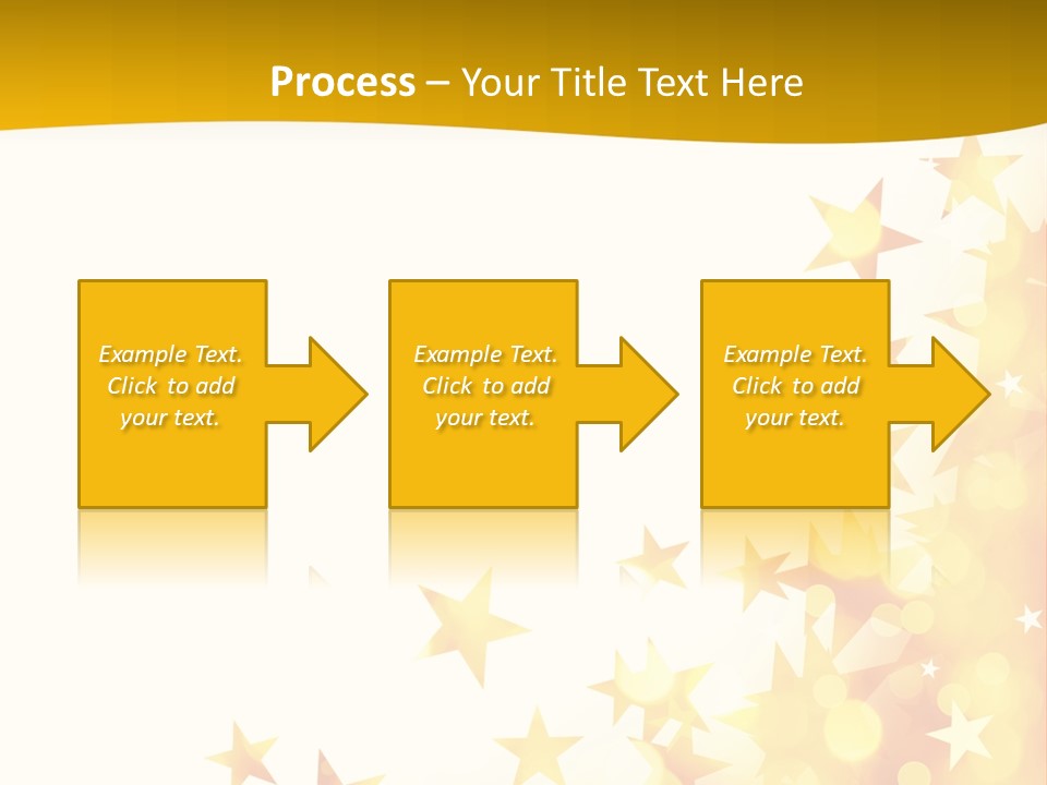 A Yellow And White Background With Stars PowerPoint Template