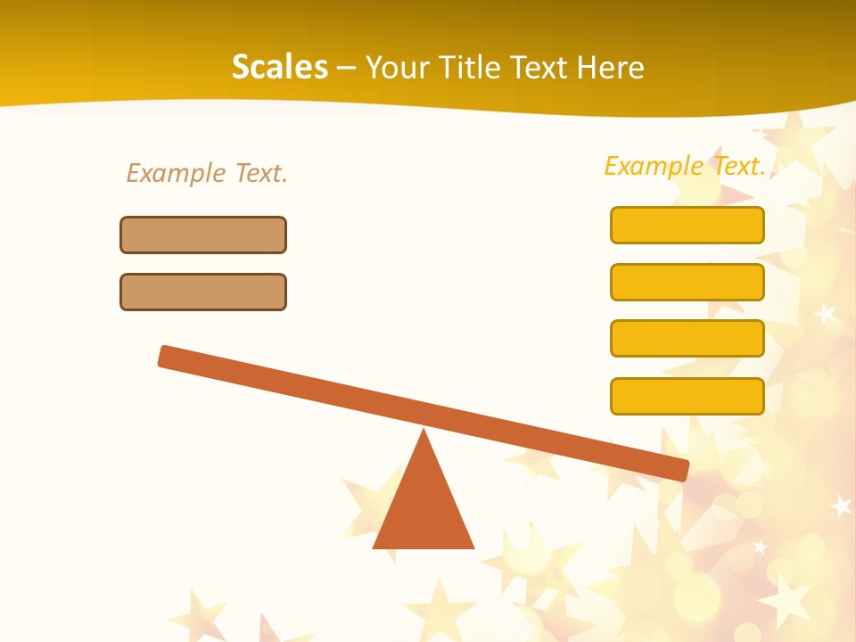A Yellow And White Background With Stars PowerPoint Template