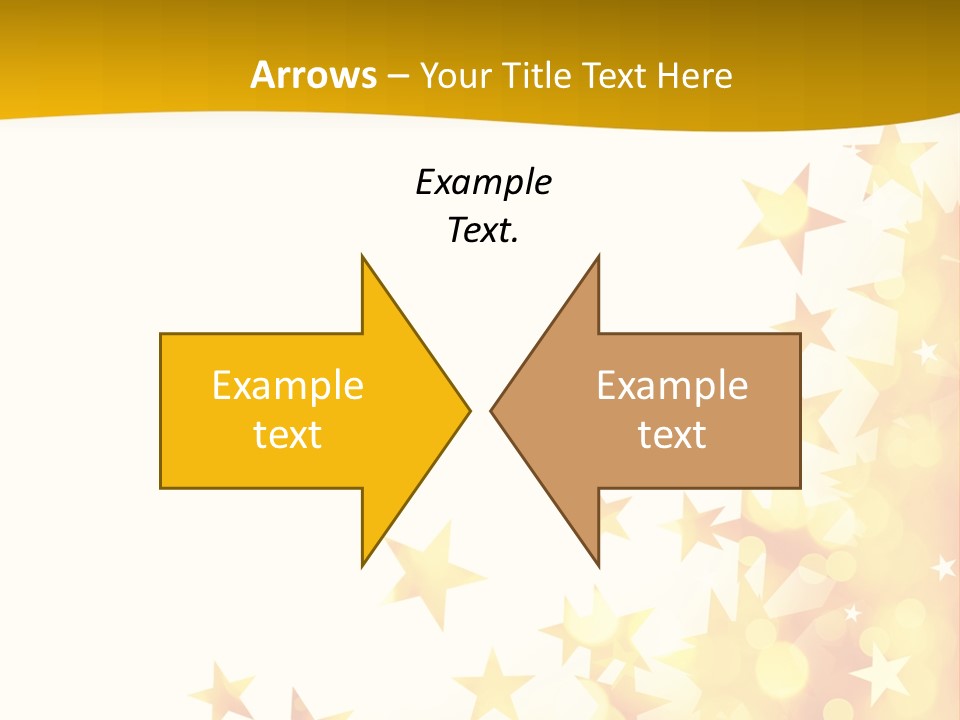 A Yellow And White Background With Stars PowerPoint Template