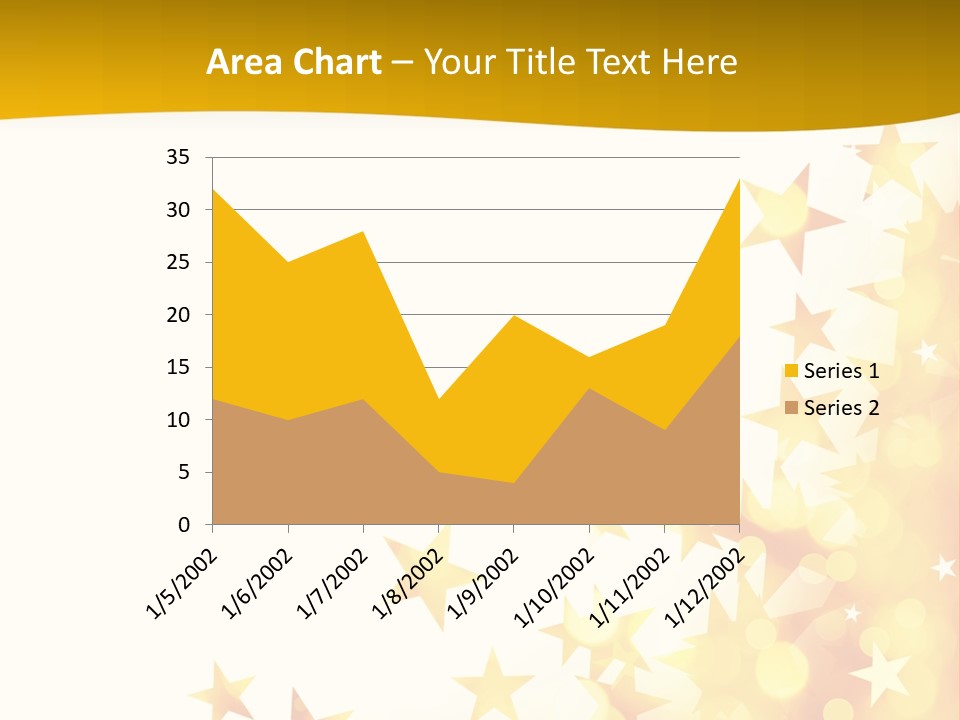 A Yellow And White Background With Stars PowerPoint Template