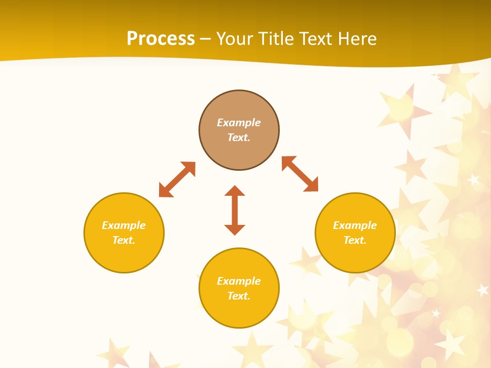 A Yellow And White Background With Stars PowerPoint Template