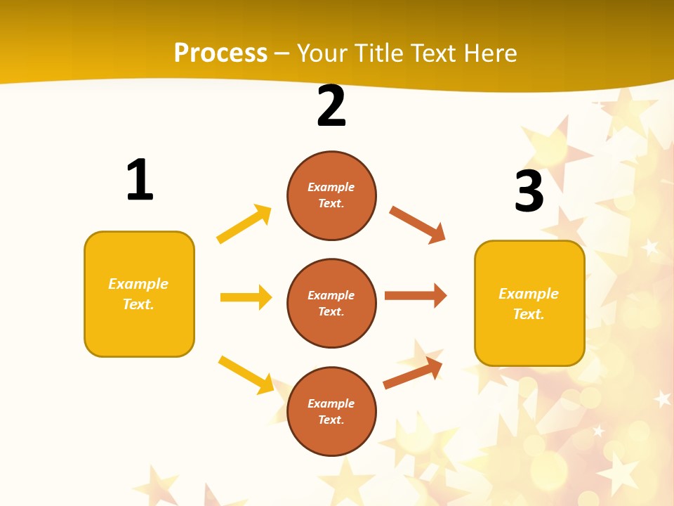 A Yellow And White Background With Stars PowerPoint Template