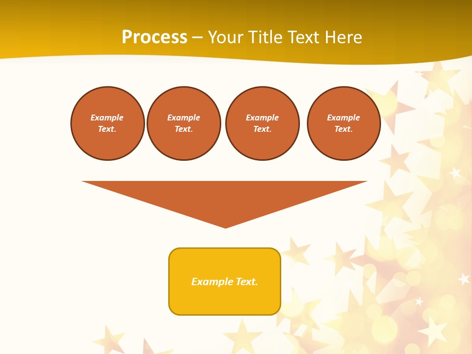 A Yellow And White Background With Stars PowerPoint Template