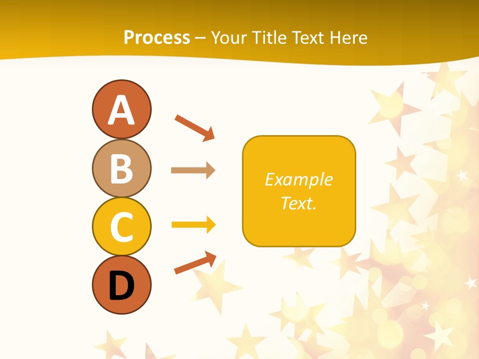 A Yellow And White Background With Stars PowerPoint Template